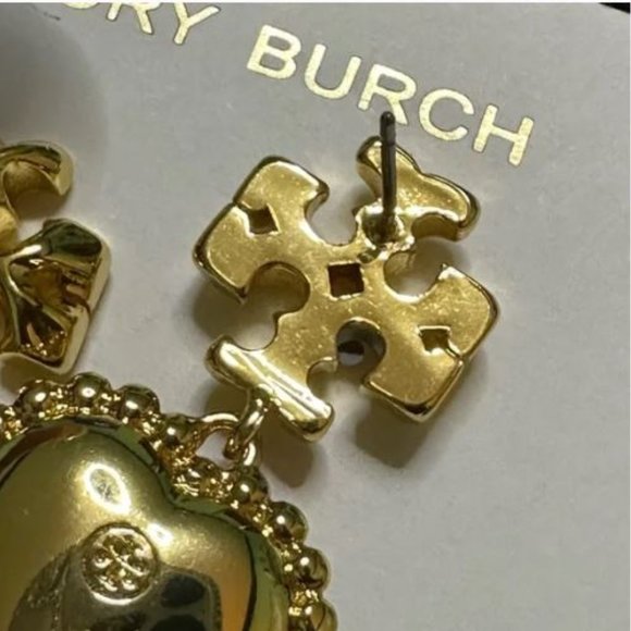 NWT TORY BURCH ROXANNE BLUE CRYSTAL DROP EARRINGS/DUSTBAG - Picture 3 of 6